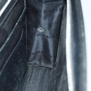 BURBERRY Clutch Bag Leather Black Silver Auth bs17954-17