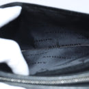 BURBERRY Clutch Bag Leather Black Silver Auth bs17954-19