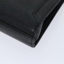 BURBERRY Clutch Bag Leather Black Silver Auth bs17954-8