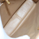 CHANEL Shoulder Bag Calf Skin Beige Gold CC Auth bs17980-11