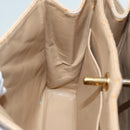 CHANEL Shoulder Bag Calf Skin Beige Gold CC Auth bs17980-21