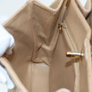 CHANEL Shoulder Bag Calf Skin Beige Gold CC Auth bs17980-24