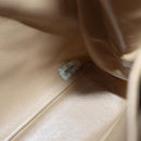 CHANEL Shoulder Bag Calf Skin Beige Gold CC Auth bs17980-12