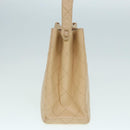 CHANEL Shoulder Bag Calf Skin Beige Gold CC Auth bs17980-3