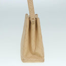 CHANEL Shoulder Bag Calf Skin Beige Gold CC Auth bs17980-4