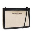 BALENCIAGA Shoulder Bag Canvas Silver White 339937 Auth bs18024-1