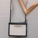 BALENCIAGA Shoulder Bag Canvas Silver White 339937 Auth bs18024-22