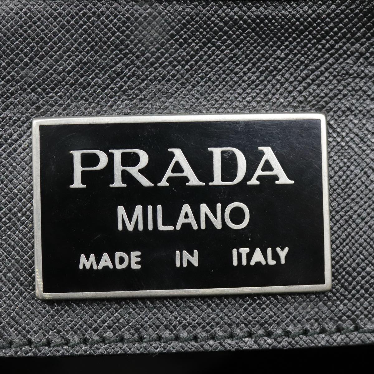 PRADA Boston Bag Nylon Black Silver Auth bs18030