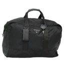 PRADA Boston Bag Nylon Black Silver Auth bs18030-1