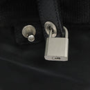 PRADA Boston Bag Nylon Black Silver Auth bs18030-25