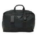PRADA Boston Bag Nylon Black Silver Auth bs18030-13