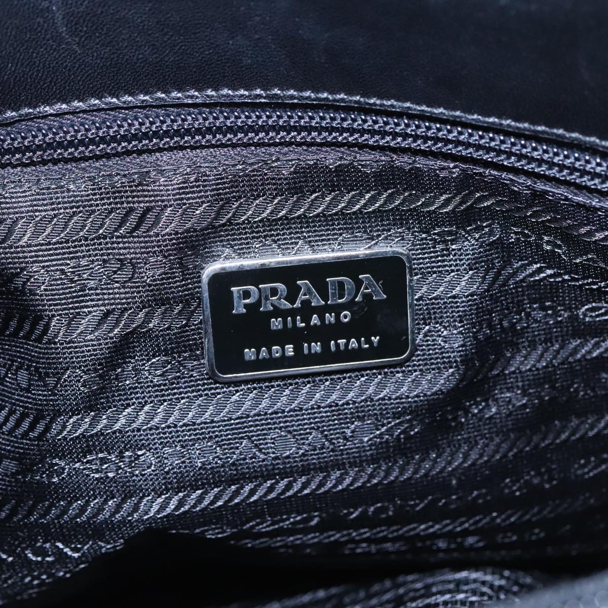 PRADA Shoulder Bag Leather Black Auth bs18033