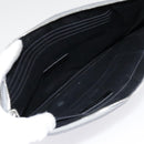 SAINT LAURENT Clutch Bag Enamel Silver Auth bs18043-10