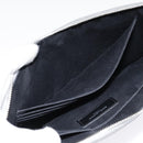 SAINT LAURENT Clutch Bag Enamel Silver Auth bs18043-11