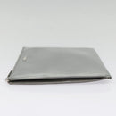SAINT LAURENT Clutch Bag Enamel Silver Auth bs18043-3