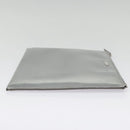 SAINT LAURENT Clutch Bag Enamel Silver Auth bs18043-4
