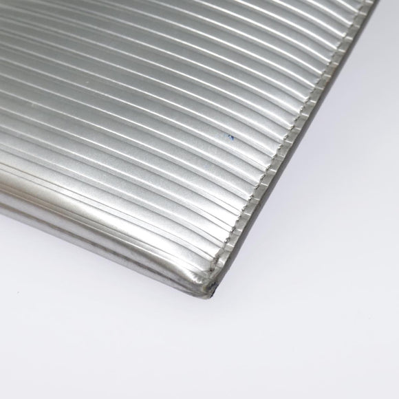 SAINT LAURENT Clutch Bag Enamel Silver Auth bs18043