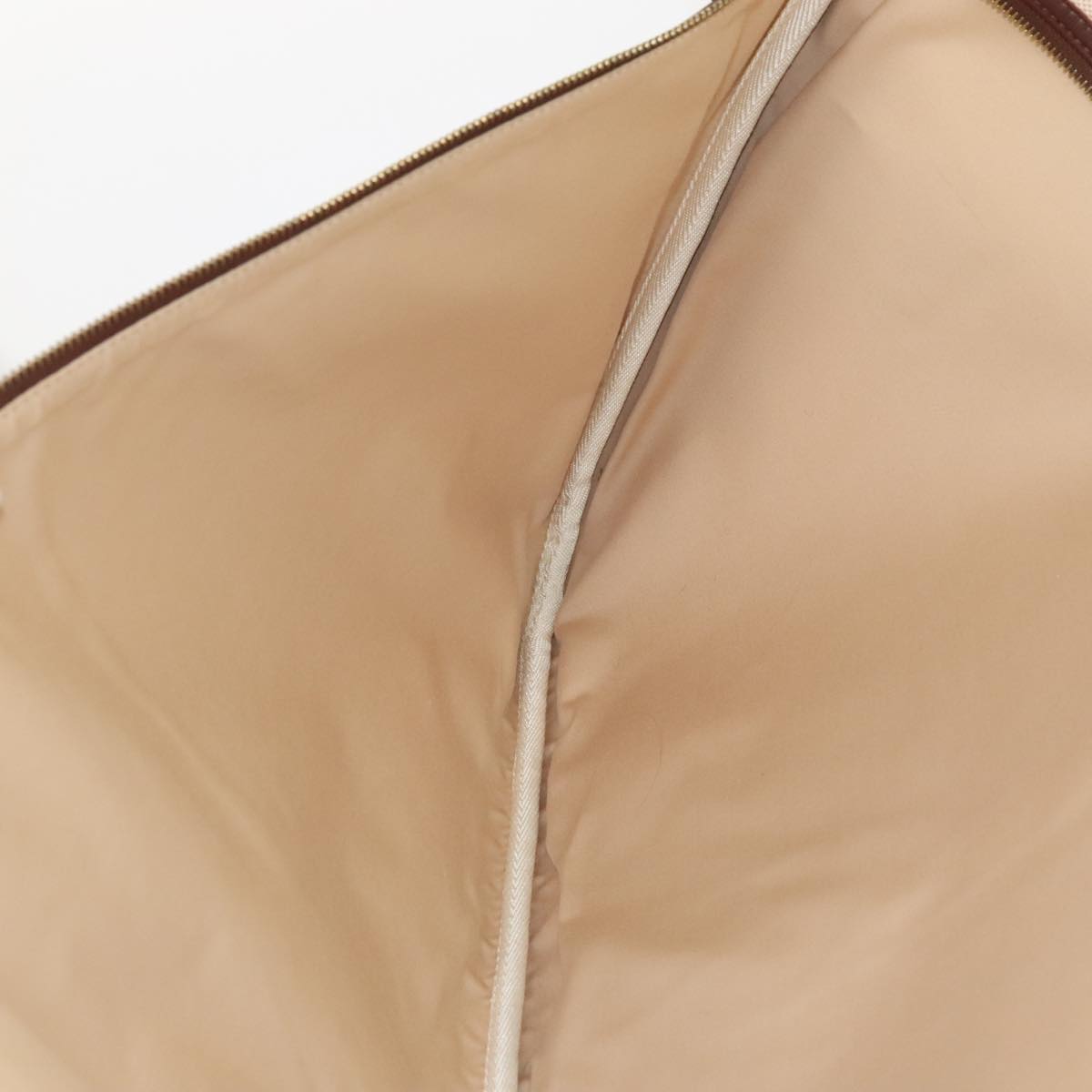 HERMES Victoria Garment Cover Coated Canvas Beige Brown Auth bs18058