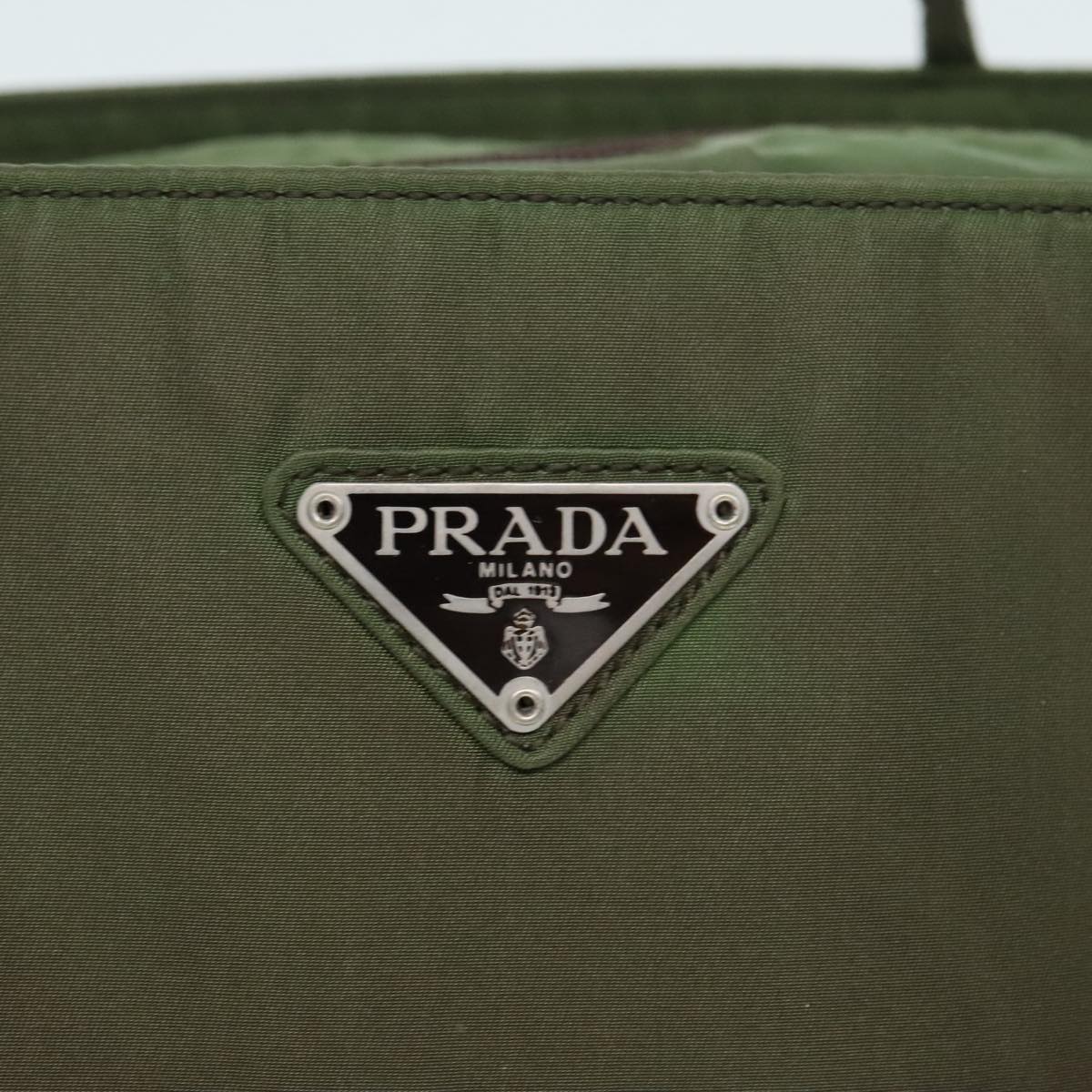 PRADA Tote Bag Nylon Green Auth bs18088