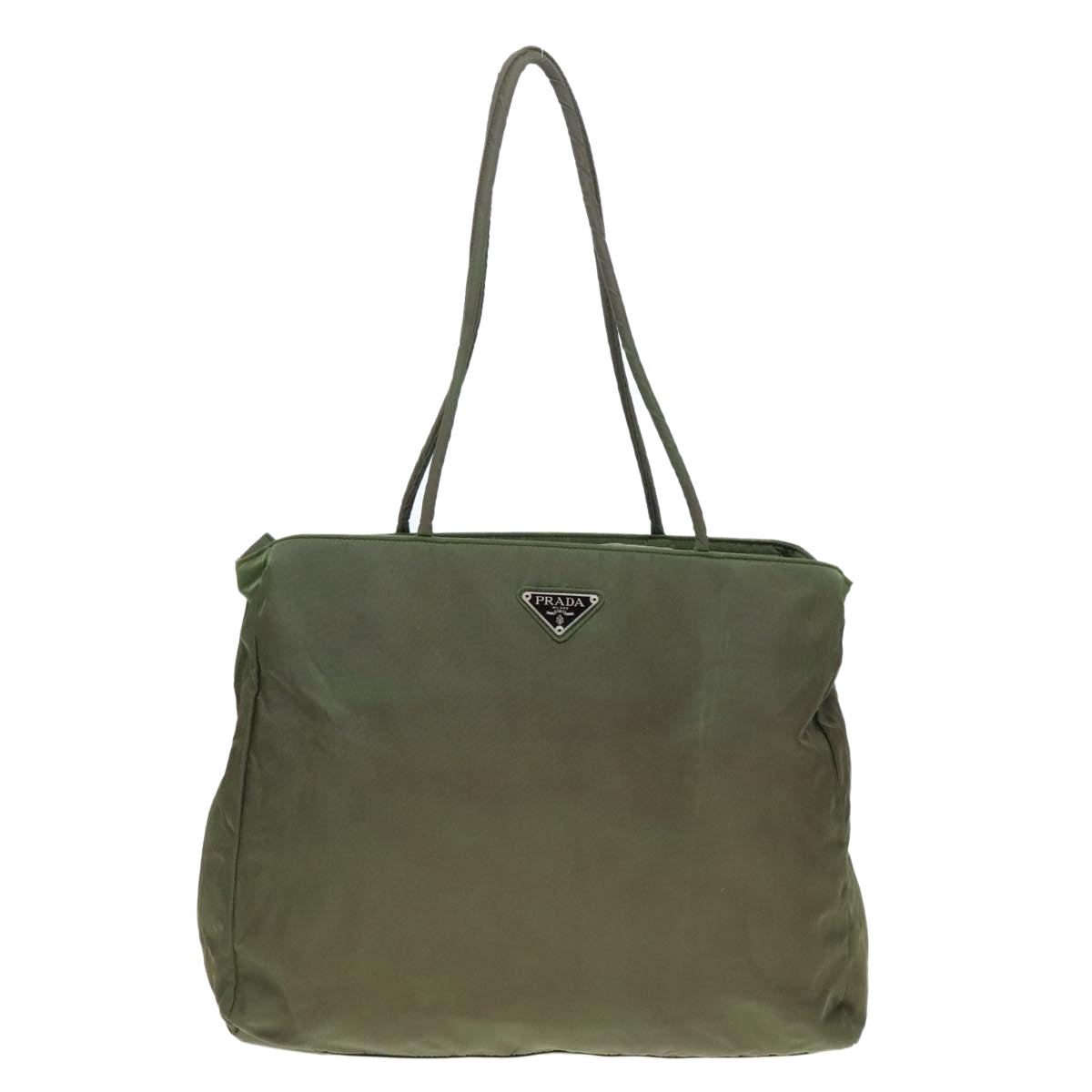 PRADA Tote Bag Nylon Green Auth bs18088