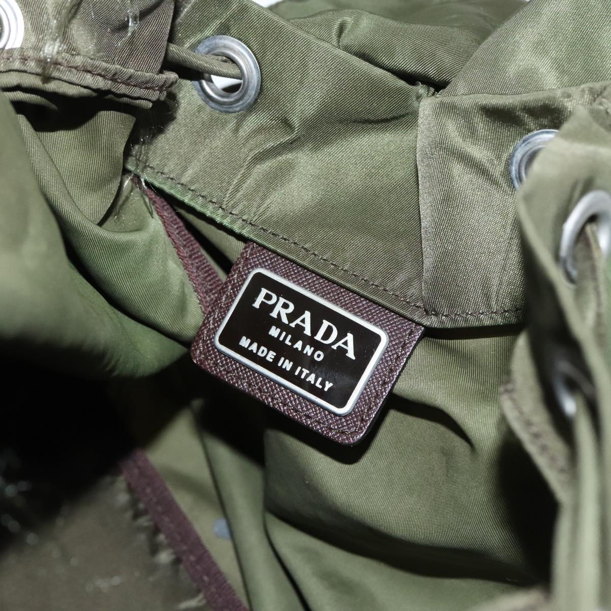 PRADA Backpack Nylon Green Auth bs18089