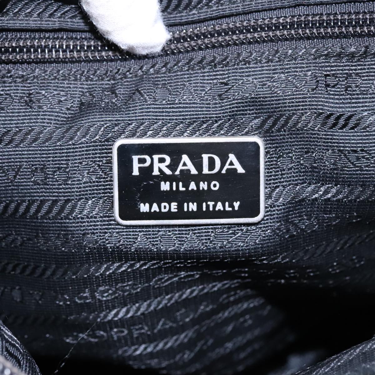 PRADA Shoulder Bag Nylon Black Auth bs18091