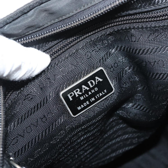 PRADA Shoulder Bag Nylon Black Auth bs18091