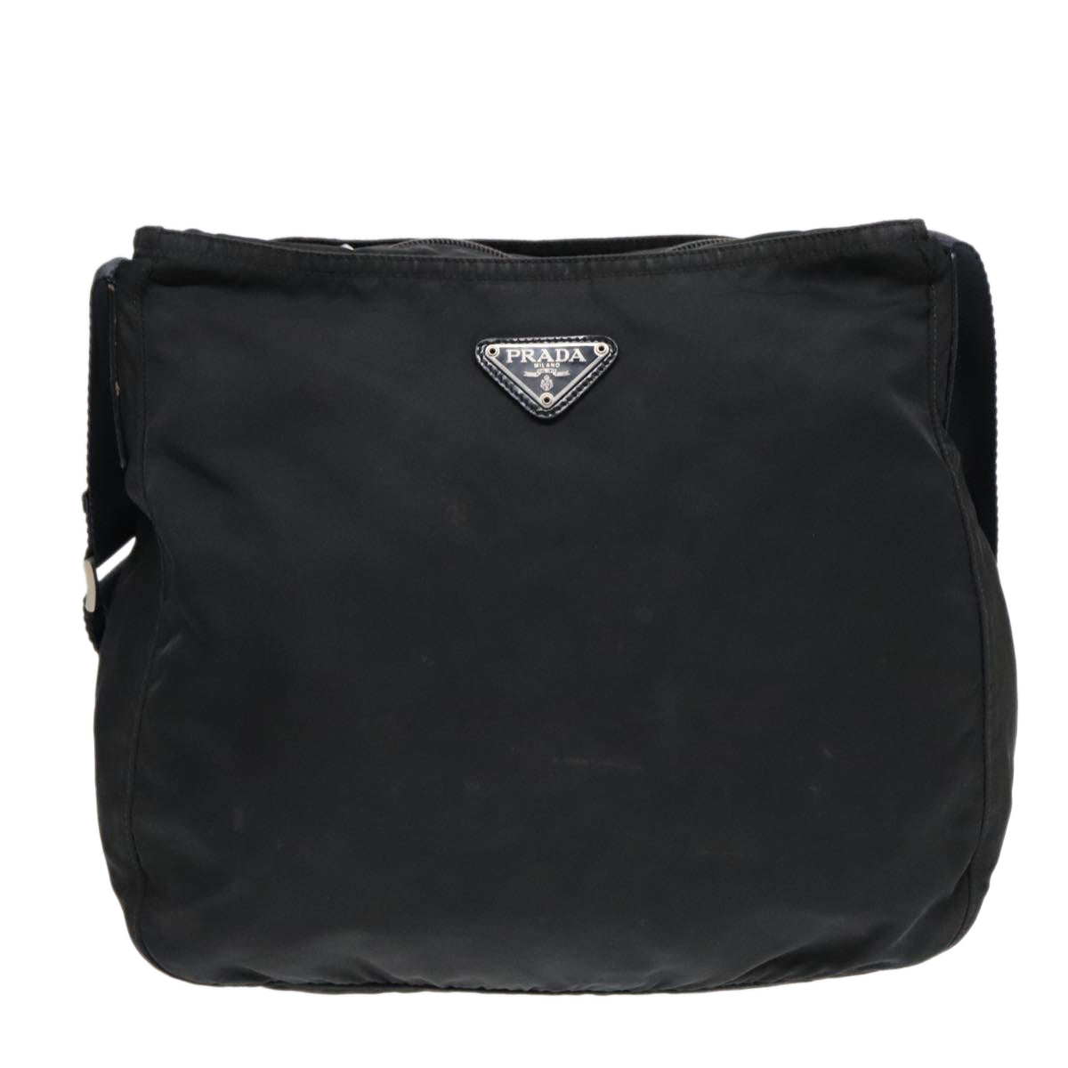 PRADA Shoulder Bag Nylon Black Auth bs18091