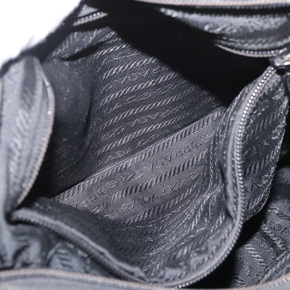PRADA Shoulder Bag Nylon Black Auth bs18091
