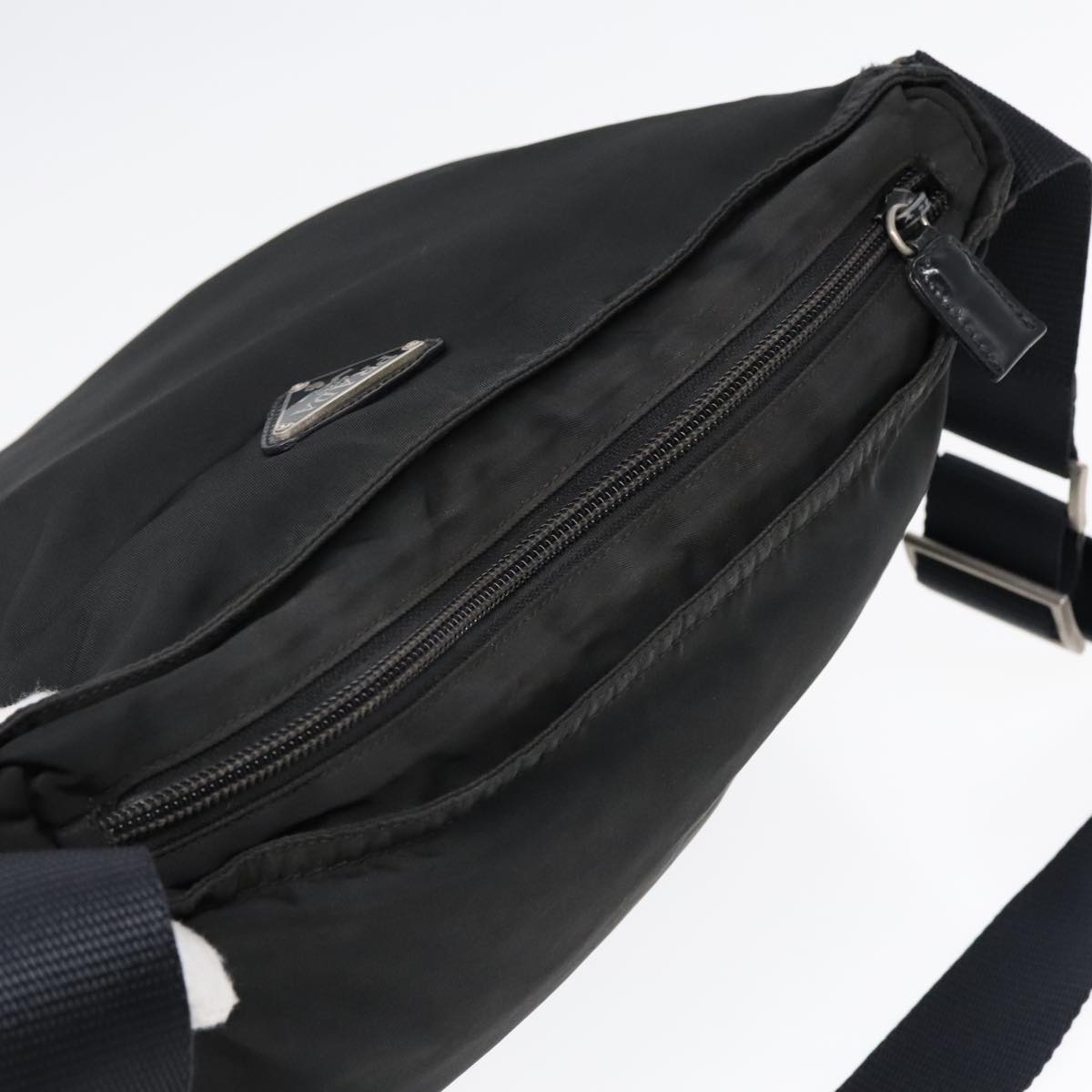 PRADA Shoulder Bag Nylon Black Auth bs18091