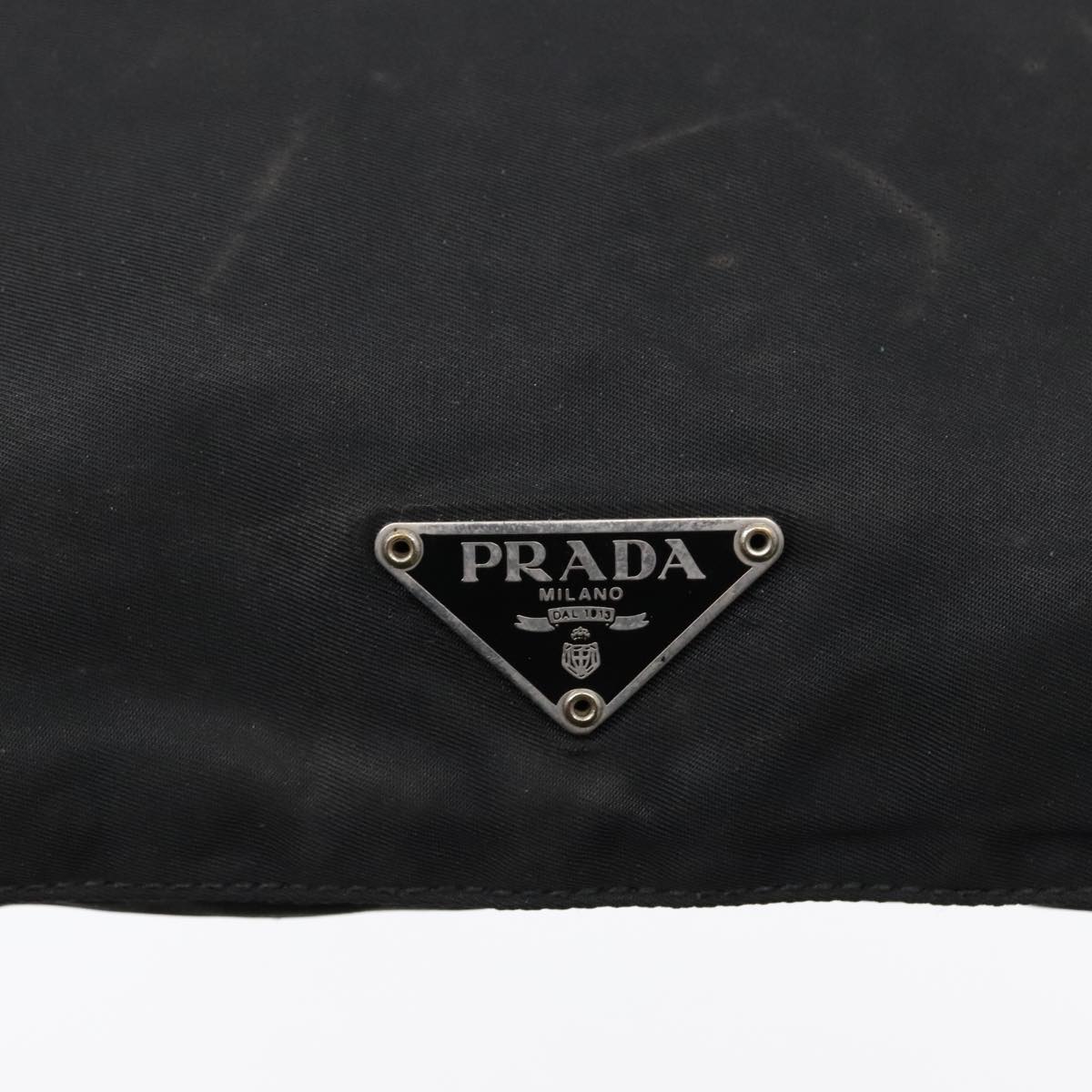 PRADA Shoulder Bag Nylon Black Auth bs18093