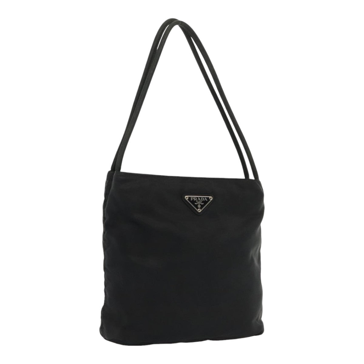 PRADA Tote Bag Nylon Black Auth bs18097