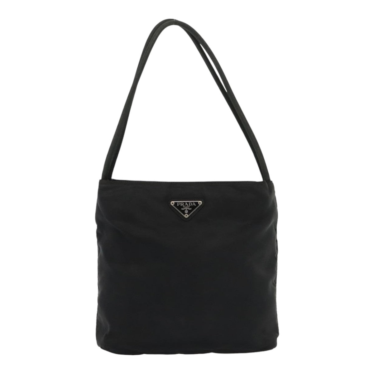 PRADA Tote Bag Nylon Black Auth bs18097