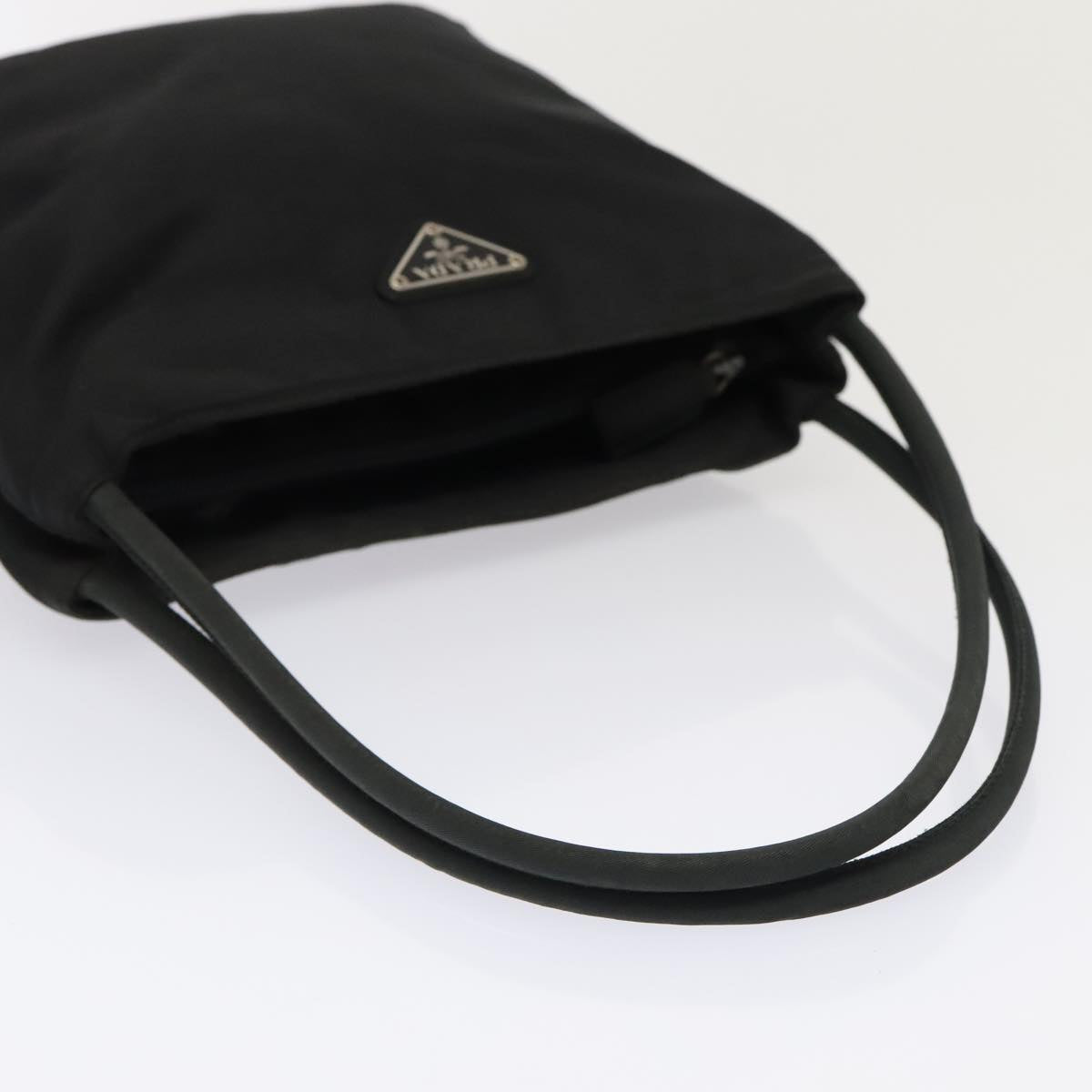 PRADA Tote Bag Nylon Black Auth bs18097