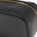 CHANEL COCO Mark vanity Pouch Calf Skin Black Gold CC Auth bs18099-10