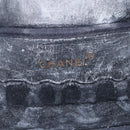 CHANEL COCO Mark vanity Pouch Calf Skin Black Gold CC Auth bs18099-15