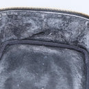 CHANEL COCO Mark vanity Pouch Calf Skin Black Gold CC Auth bs18099-18