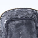 CHANEL COCO Mark vanity Pouch Calf Skin Black Gold CC Auth bs18099-19