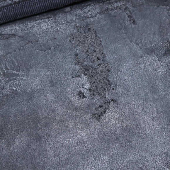 CHANEL COCO Mark vanity Pouch Calf Skin Black Gold CC Auth bs18099