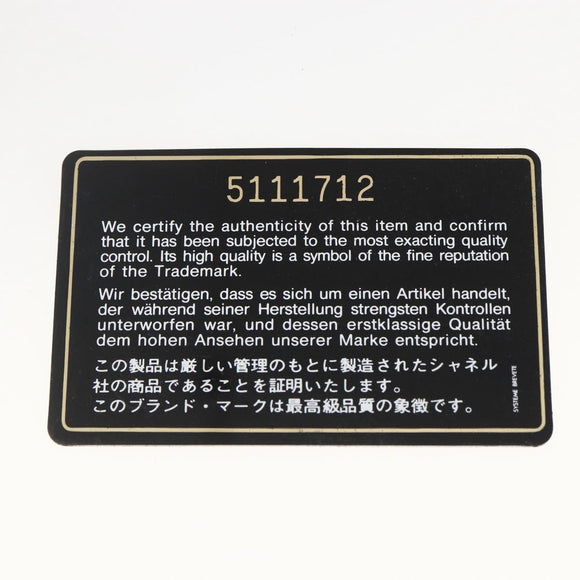 CHANEL COCO Mark vanity Pouch Calf Skin Black Gold CC Auth bs18099