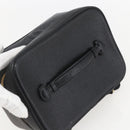 CHANEL COCO Mark vanity Pouch Calf Skin Black Gold CC Auth bs18099-6