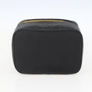 CHANEL COCO Mark vanity Pouch Calf Skin Black Gold CC Auth bs18099-9