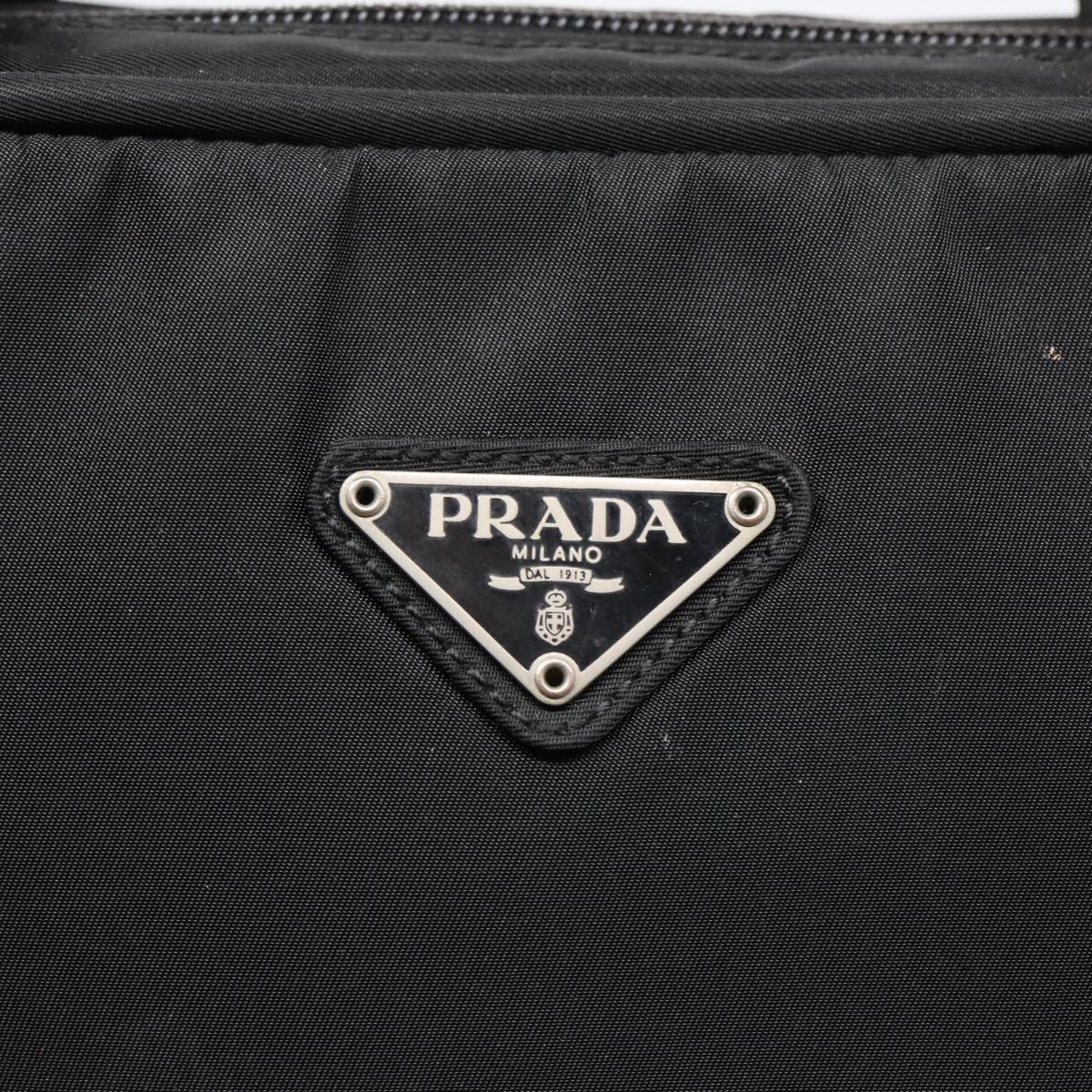 PRADA Hand Bag Nylon Black Auth bs18105