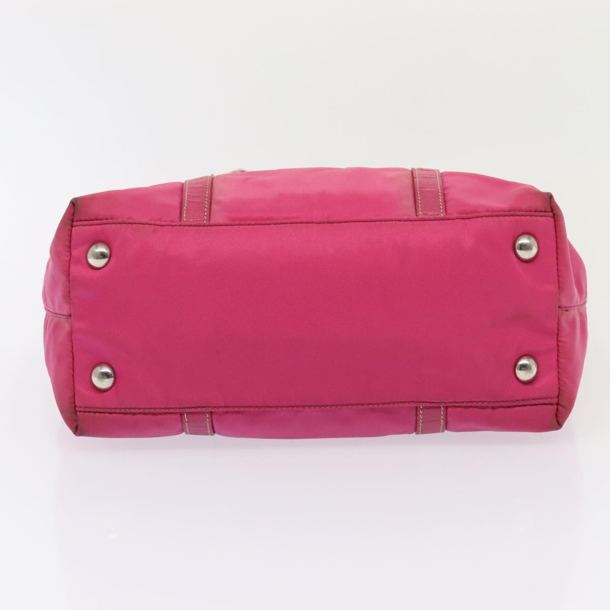 PRADA Hand Bag Nylon Pink Auth bs18106