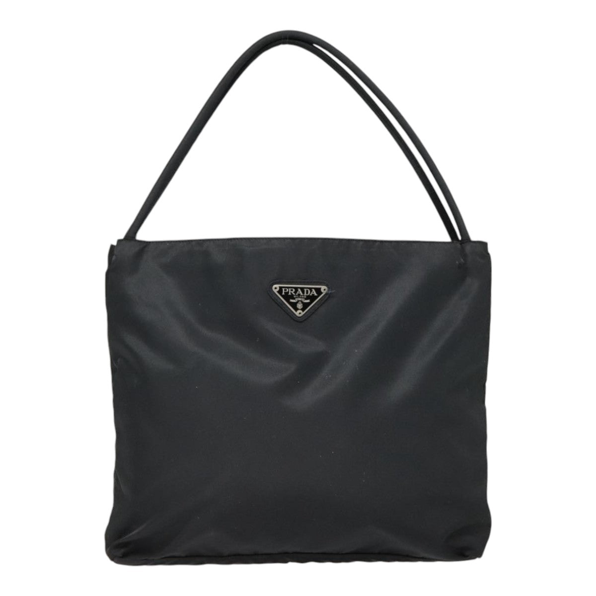 PRADA Tote Bag Nylon Black Auth bs18107