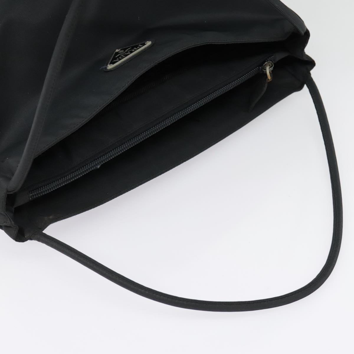 PRADA Tote Bag Nylon Black Auth bs18107