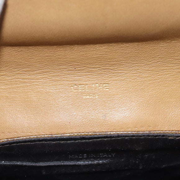 CELINE Macadam Canvas Shoulder Bag PVC Beige Auth bs18108