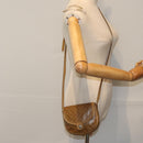 CELINE Macadam Canvas Shoulder Bag PVC Beige Auth bs18108-21