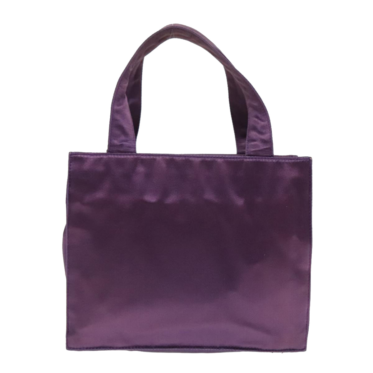 PRADA Hand Bag Satin Purple Auth bs18138 - 0