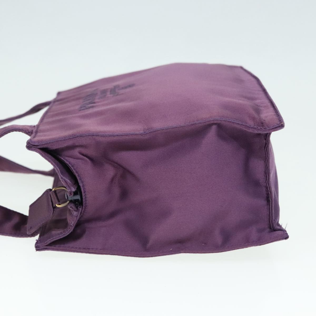 PRADA Hand Bag Satin Purple Auth bs18138